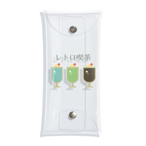 レトロ喫茶-雑貨 Clear Multipurpose Case