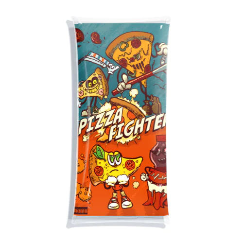 PIZZA FIGHTER!! Clear Multipurpose Case