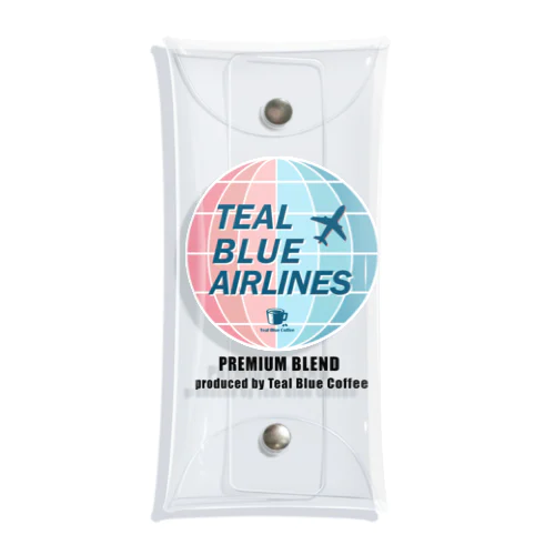 TEAL BLUE AIRLINES Clear Multipurpose Case