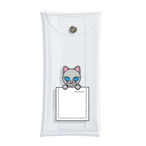 ねこ　pokenyan　ロシにゃん Clear Multipurpose Case