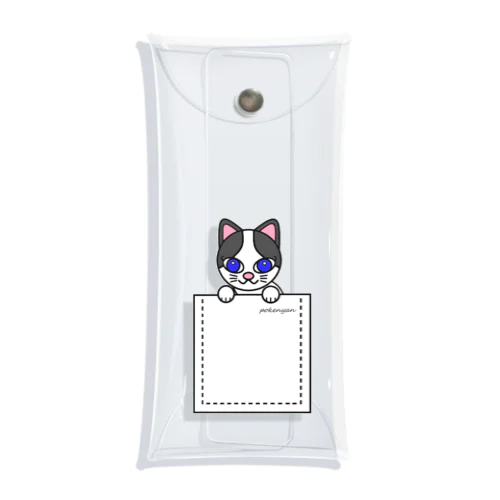 ねこ　pokenyan　ハチにゃん Clear Multipurpose Case