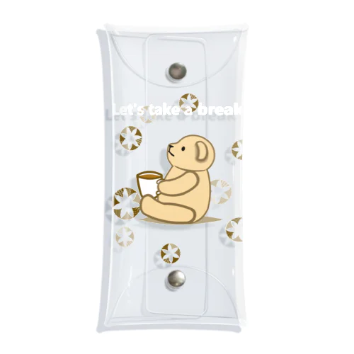 coffee break（ロゴが白） Clear Multipurpose Case