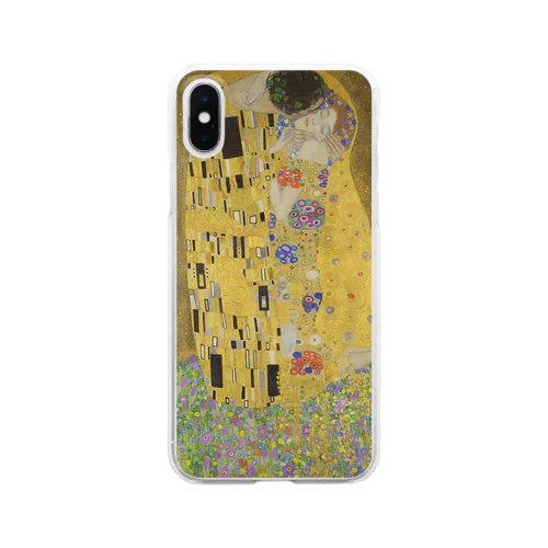 001-001　グスタフ・クリムト　『接吻』　クリア　スマホケース　iPhone XS/X専用デザイン　CC2 Clear Smartphone Case