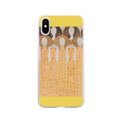 001-007　グスタフ・クリムト　『天使聖歌隊』　クリア　スマホケース　iPhone XS/X専用デザイン　CC2 Clear Smartphone Case