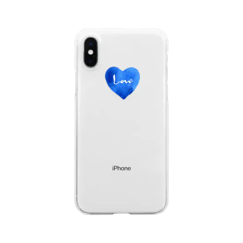 BLUE HEART COLLECTION Clear Smartphone Case