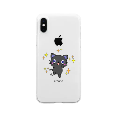 くろねこ ｷﾗｷﾗ Clear Smartphone Case