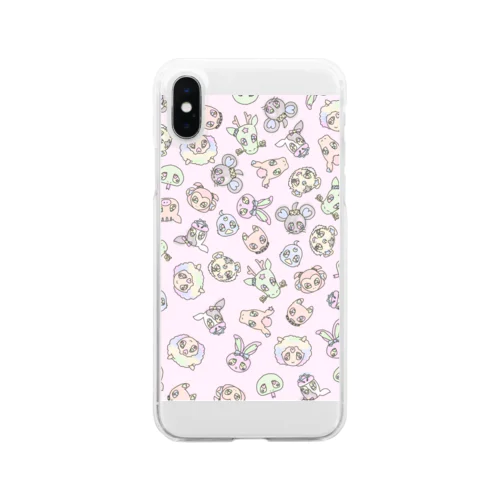 干支/ピンク Clear Smartphone Case