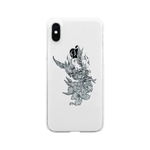 般若×スプリットタン Clear Smartphone Case