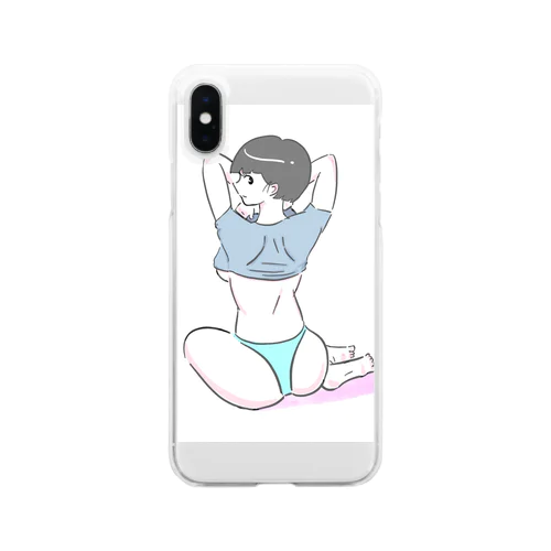 のぞき注意 Clear Smartphone Case