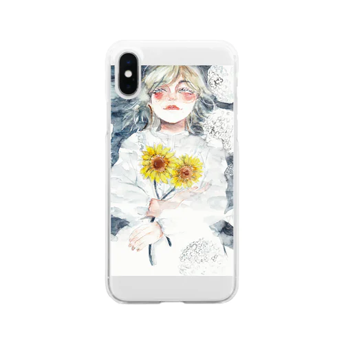 『水面に笑う』©️オカ　サヤカ Clear Smartphone Case