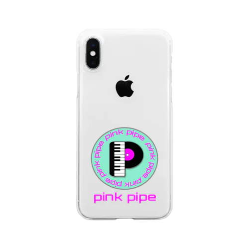 PinkPipeオリジナルグッズ ピアノレコード クリアスマホケース