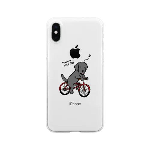 bicycleラブ 黒 Clear Smartphone Case