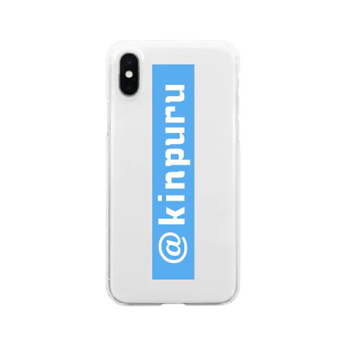 【KPBL04】@kinpuru（ブルー） 투명 스마트폰 케이스