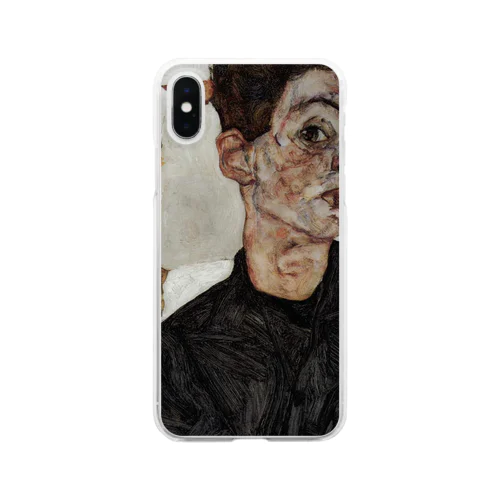 エゴン・シーレ / 1912 / Self-Portrait with Chinese lantern fruits / Egon Schiele Clear Smartphone Case