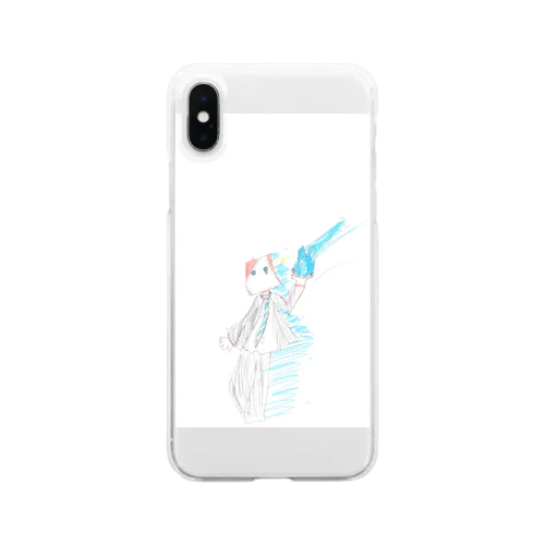 紙袋をかぶった人 Clear Smartphone Case