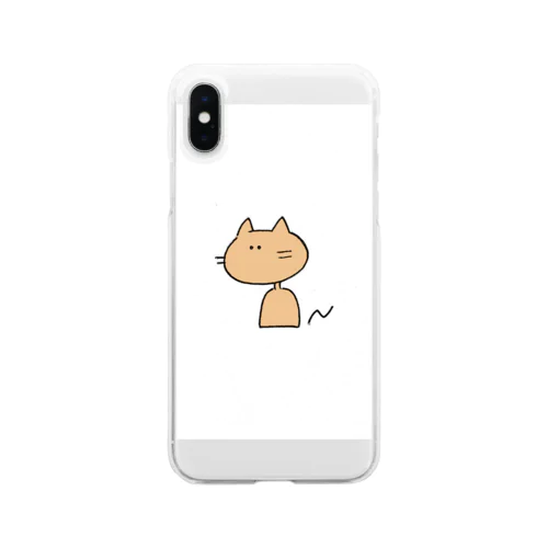 シンプルなねこ Clear Smartphone Case