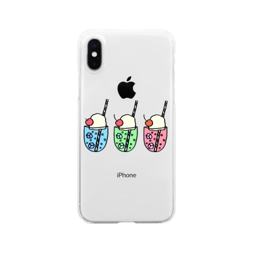 クリームソーダ Clear Smartphone Case