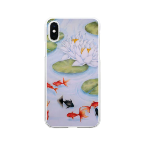 睡蓮と金魚 Clear Smartphone Case