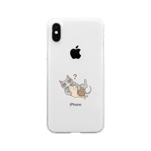 カタツムリと猫 Clear Smartphone Case