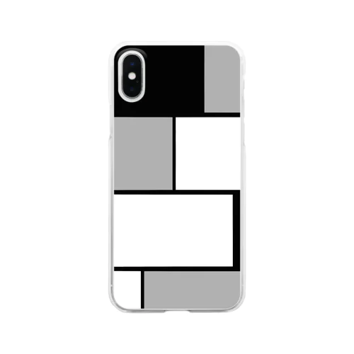 シンプルレンガブロック Clear Smartphone Case