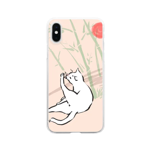 日本画風の猫 Clear Smartphone Case