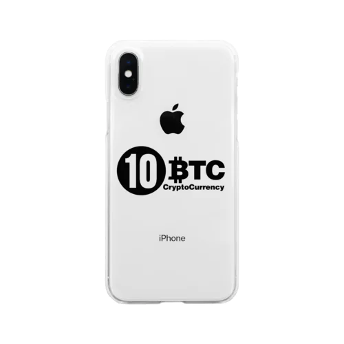 10BTC(Black-Logo) クリアスマホケース