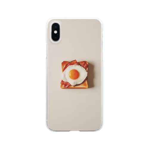 ベーコンエッグトースト 투명 스마트폰 케이스