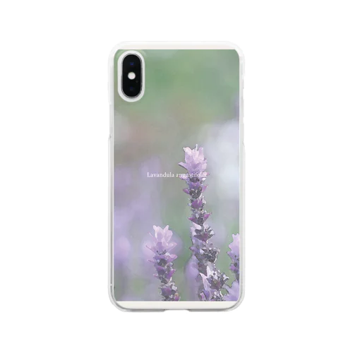 flower photo - lavender Clear Smartphone Case