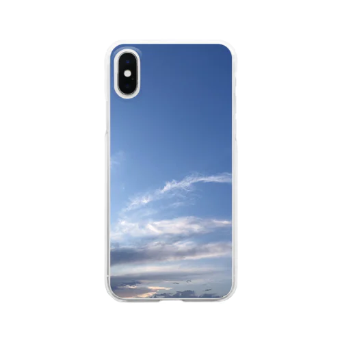 梅雨入り前　夕暮れ　夕方　青空あり Clear Smartphone Case