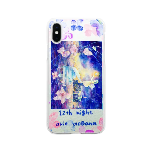 ピアノと横浜の海・紫陽花の花びら（ロゴ） Clear Smartphone Case