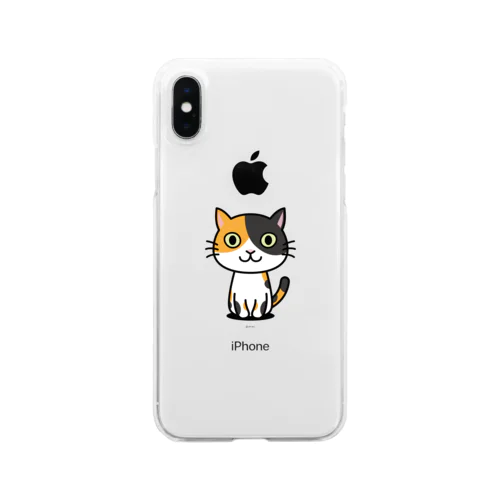 ネコのイロとガラ・三毛猫 Clear Smartphone Case