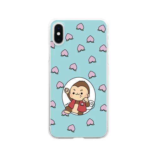 ゴン太、お供します🍑！ Clear Smartphone Case