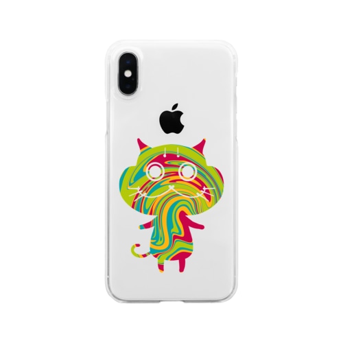 ねこカラフル Clear Smartphone Case