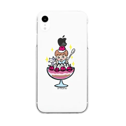 キラキラ坊やとにゃんこ Clear Smartphone Case