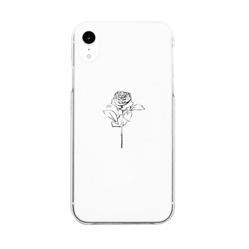 薔薇のアクリルキーホルダー Clear Smartphone Case