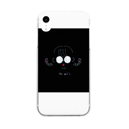 tha girl's  ブラック Clear Smartphone Case