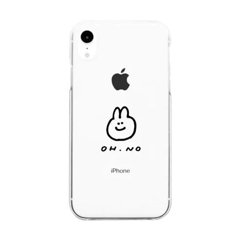 oh no うさぎ Clear Smartphone Case