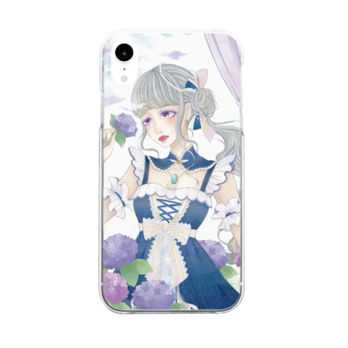 Lolita×Hydrangea Clear Smartphone Case