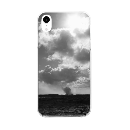 溶岩大地と雲 Clear Smartphone Case