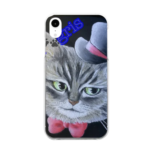 chat🐾gris 諭吉くん Clear Smartphone Case