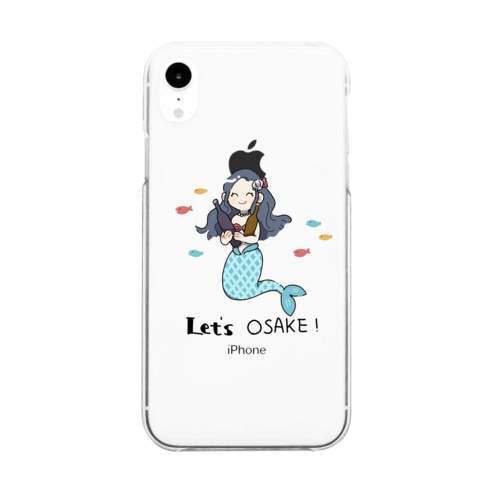 飲酒マーメイド Clear Smartphone Case