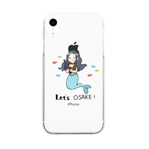 飲酒マーメイド Clear Smartphone Case