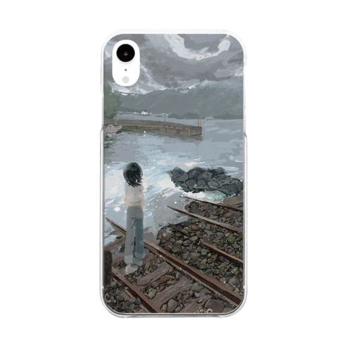 曇の日の海 Clear Smartphone Case