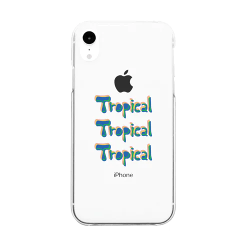 Tropical_blue Clear Smartphone Case
