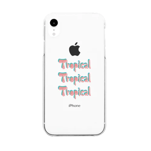 Tropical_pink Clear Smartphone Case