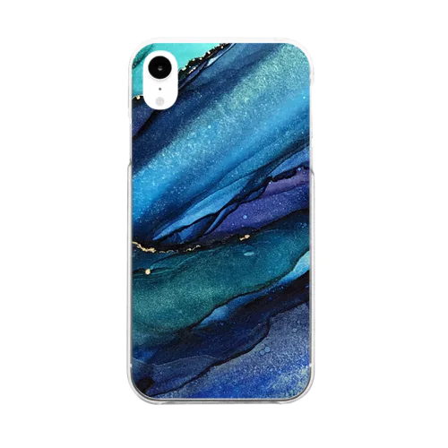 Blue wave  Clear Smartphone Case