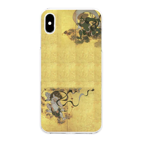 023-001　俵屋宗達　『風神雷神図屏風』　クリア　スマホケース　iPhone XSMax専用デザイン　CC7 Clear Smartphone Case