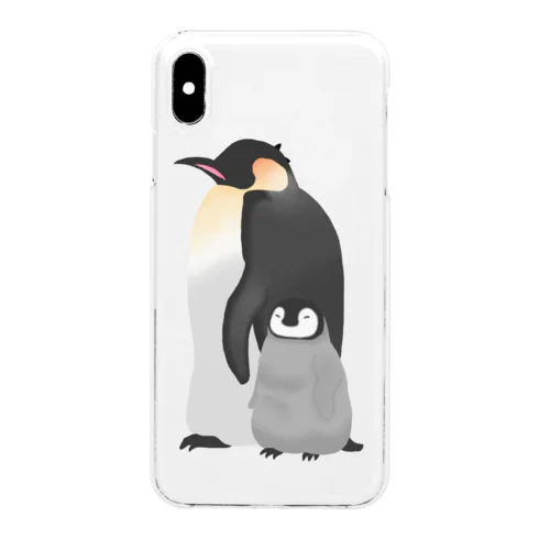 皇帝ペンギン親子 Clear Smartphone Case