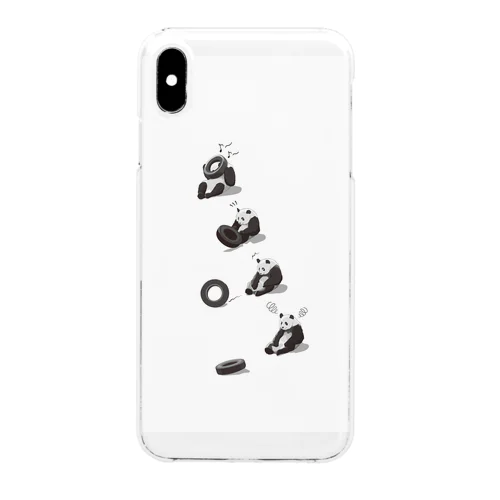 タイヤ大好きパンダ（white） Clear Smartphone Case