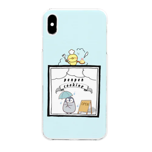 ペンペンクッキング ブルー スマホケース Clear Smartphone Case